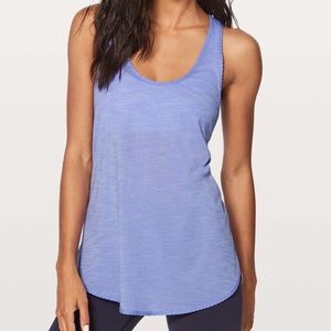 Lululemon 105 F Singlet Heathered Hydrangea Blue Size 2